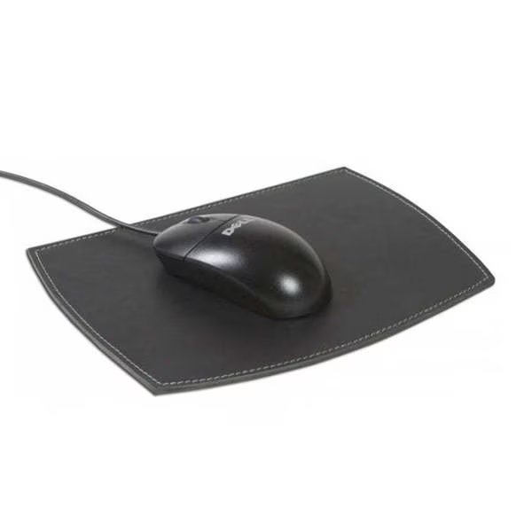 Rustic Black Leather Mouse Pad, Dacasso, Mfr#: AG-1214